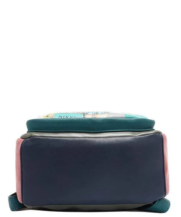 Nicole Lee USA Cat Eco-Leather Convertible Backpack Bag