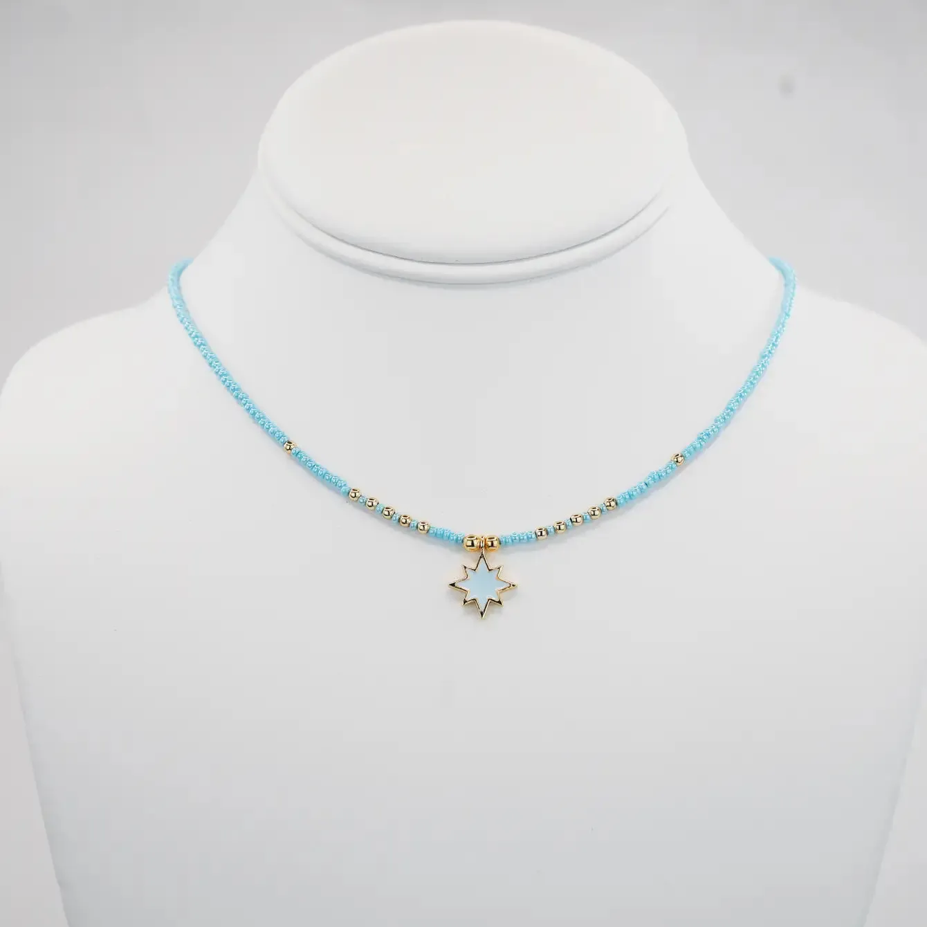 North Star Pendant Beaded Necklace: Embrace Guidance