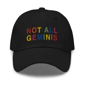 Not All Geminis Rainbow Hat - Black