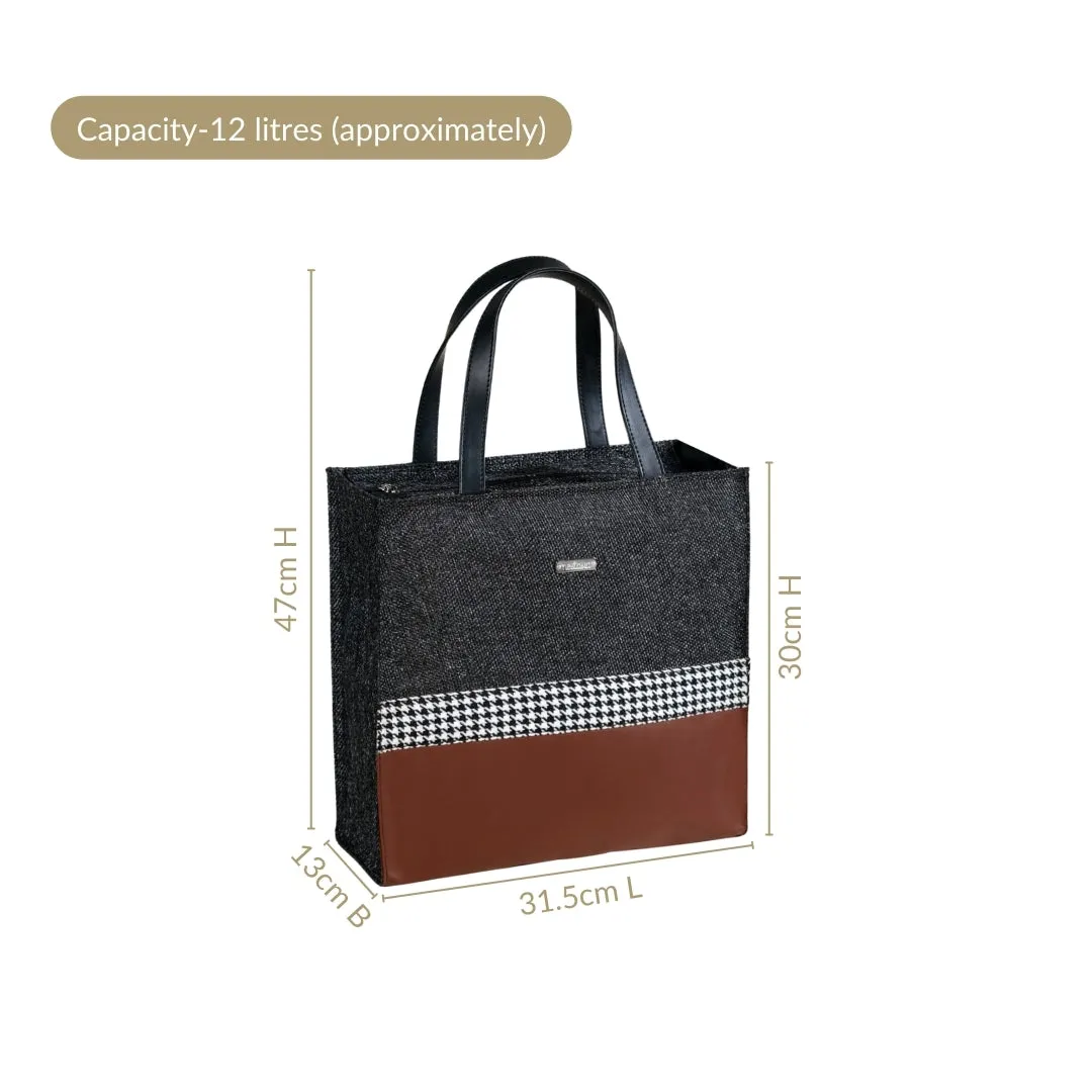 Office Lunch Bag Brown Vegan Leather