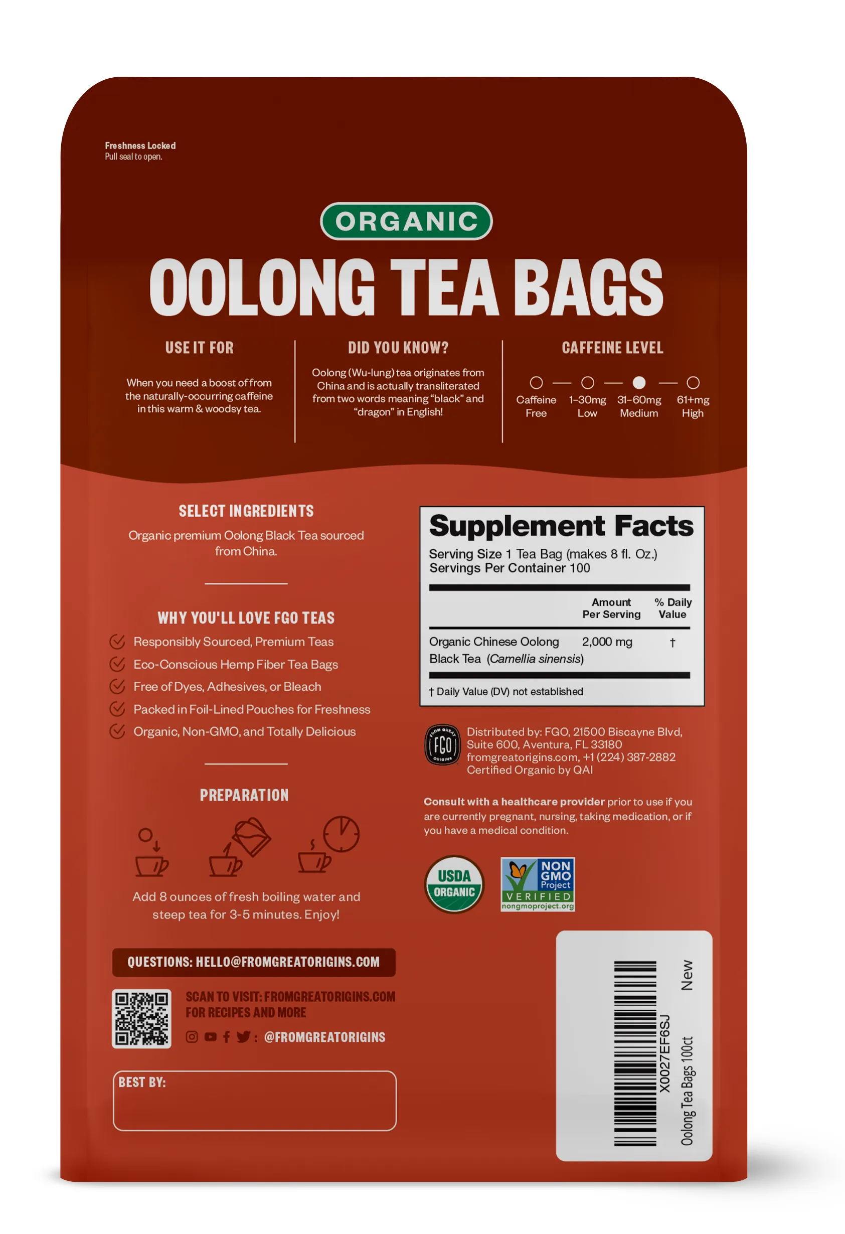 Oolong Tea Bags