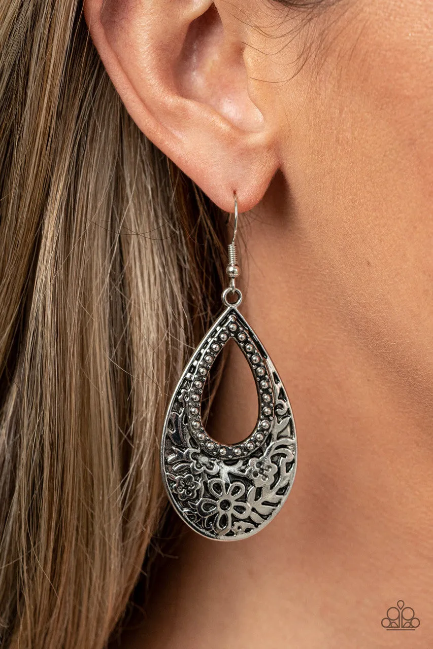 Organically Opulent Silver Paparazzi Earrings