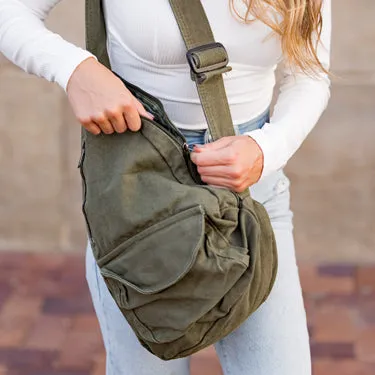 Oversize Canvas Sling Bag