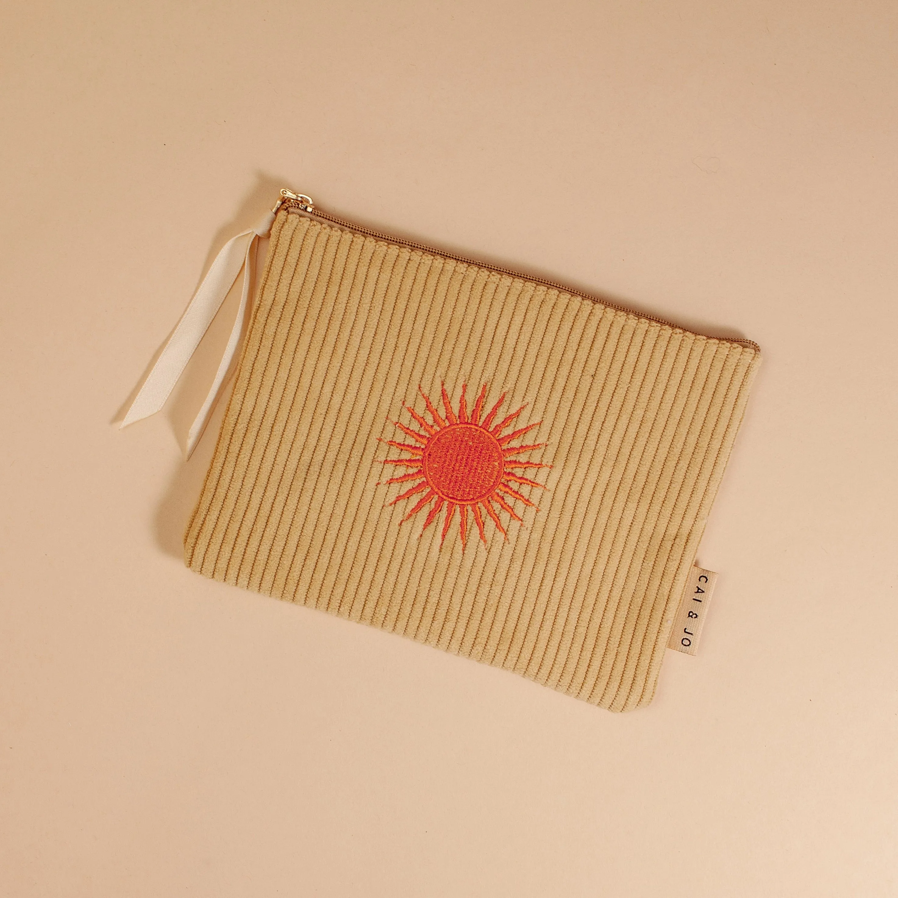 Pale Ochre Corduroy Pouch