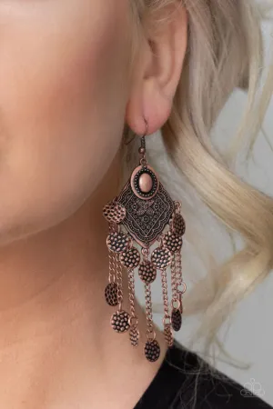 Paparazzi - Garden Explorer - Copper Earrings