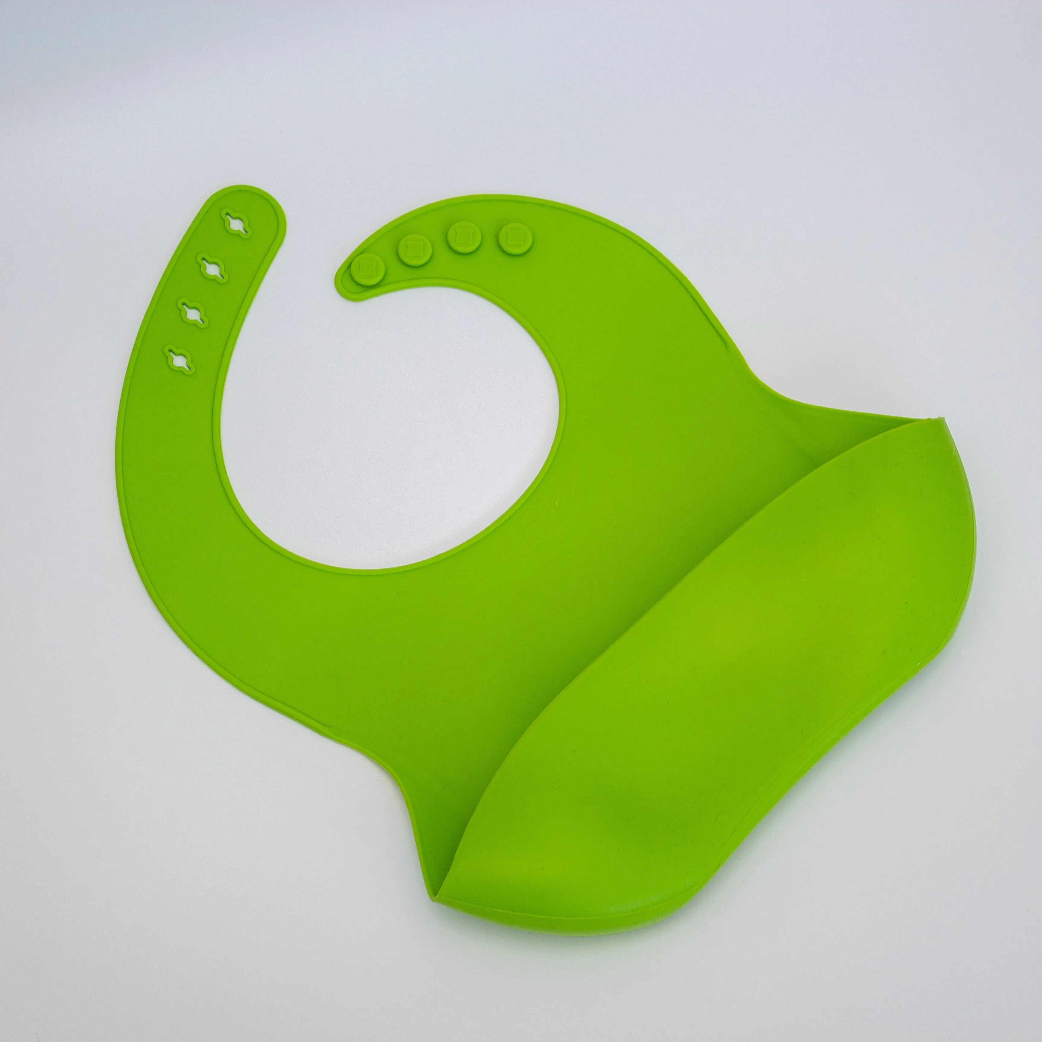 Personalised Embossed Silicone bib- Green