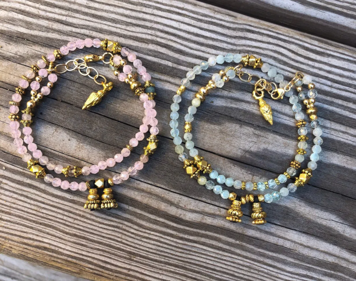 Pink Morganite Wrap Bracelet