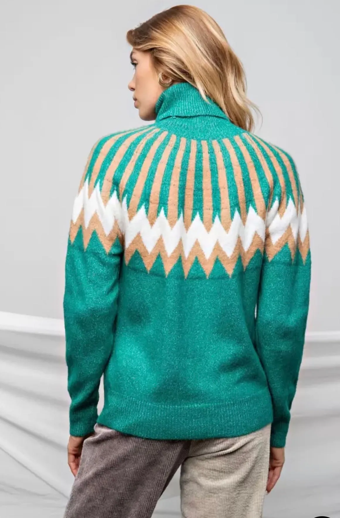 Plus Geometrically Ethnic Sweater