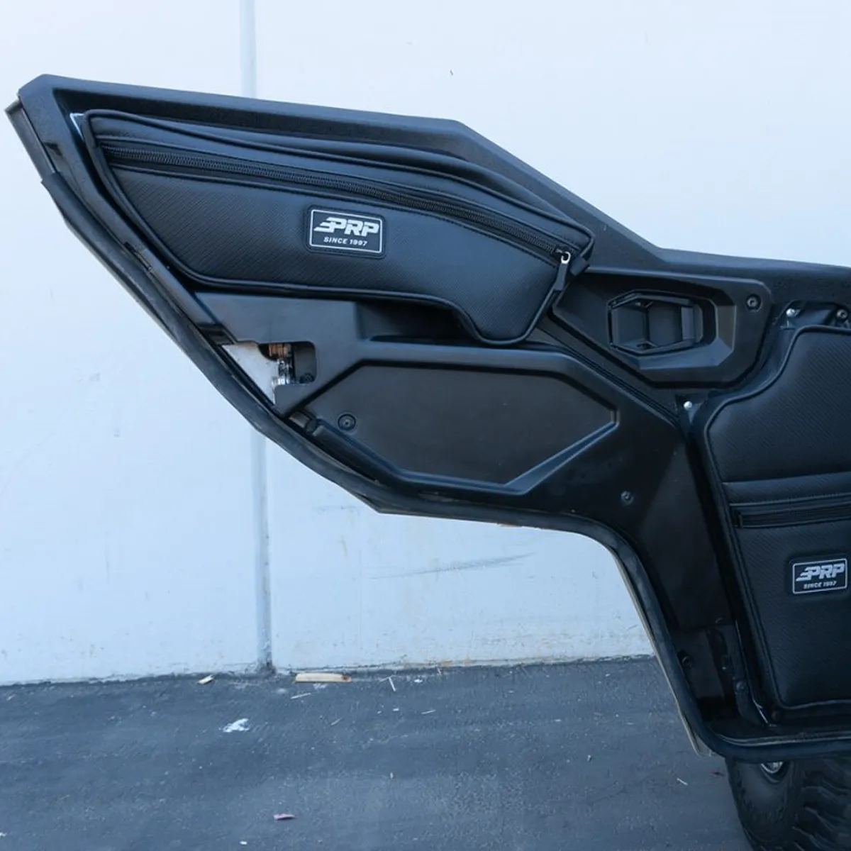 Polaris General Front Lower Door Bags with Knee Pad and Front Upper Door Bags - BUNDLE