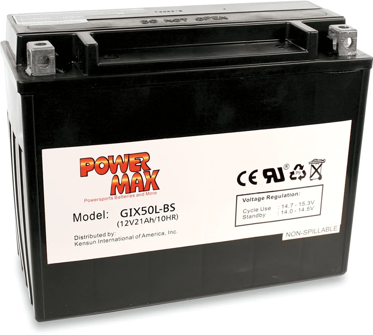 Power Max GTX20L-BS Maintenance-Free Battery