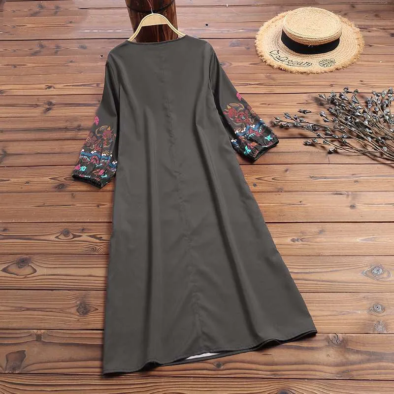 Printed casual tunic dress bohemian
