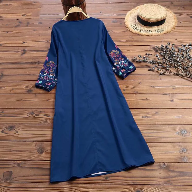 Printed casual tunic dress bohemian