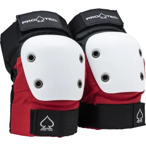PRO-TEC STREET GEAR RED WHITE BLACK ELBOW PADS