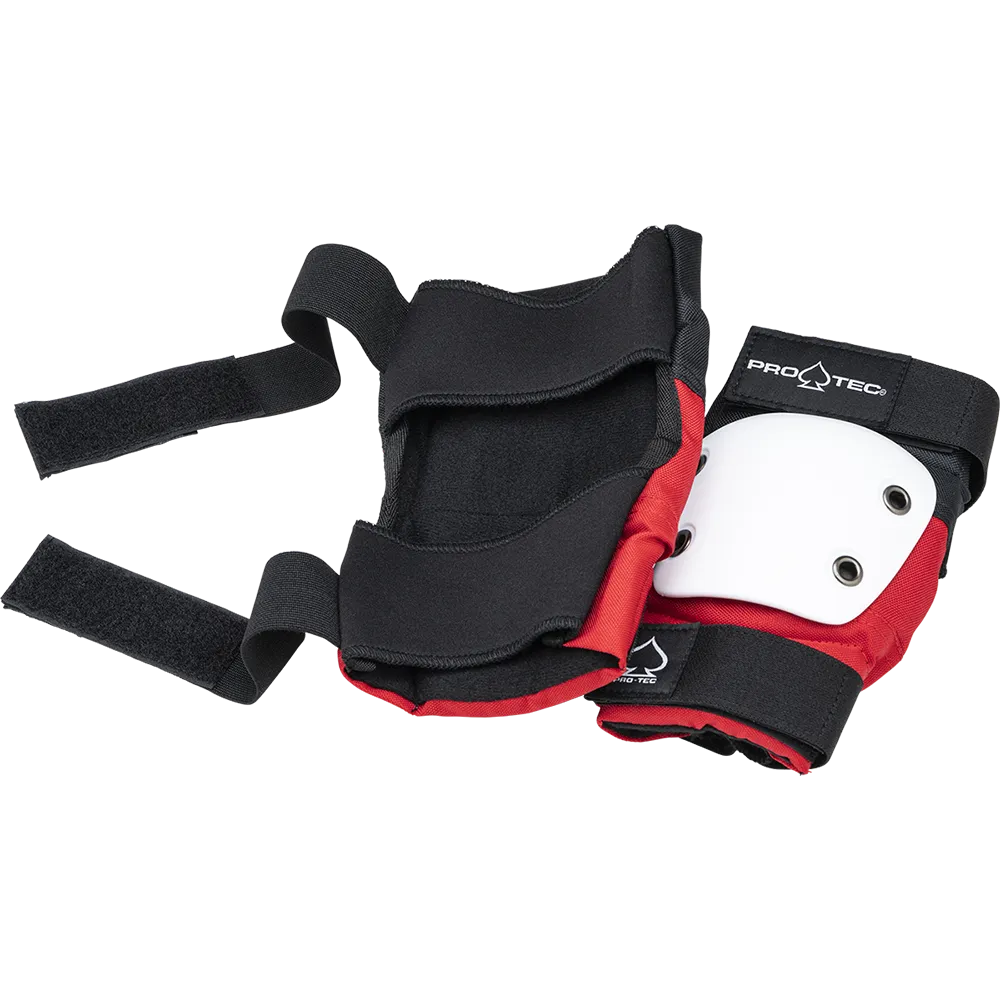 PRO-TEC STREET GEAR RED WHITE BLACK ELBOW PADS