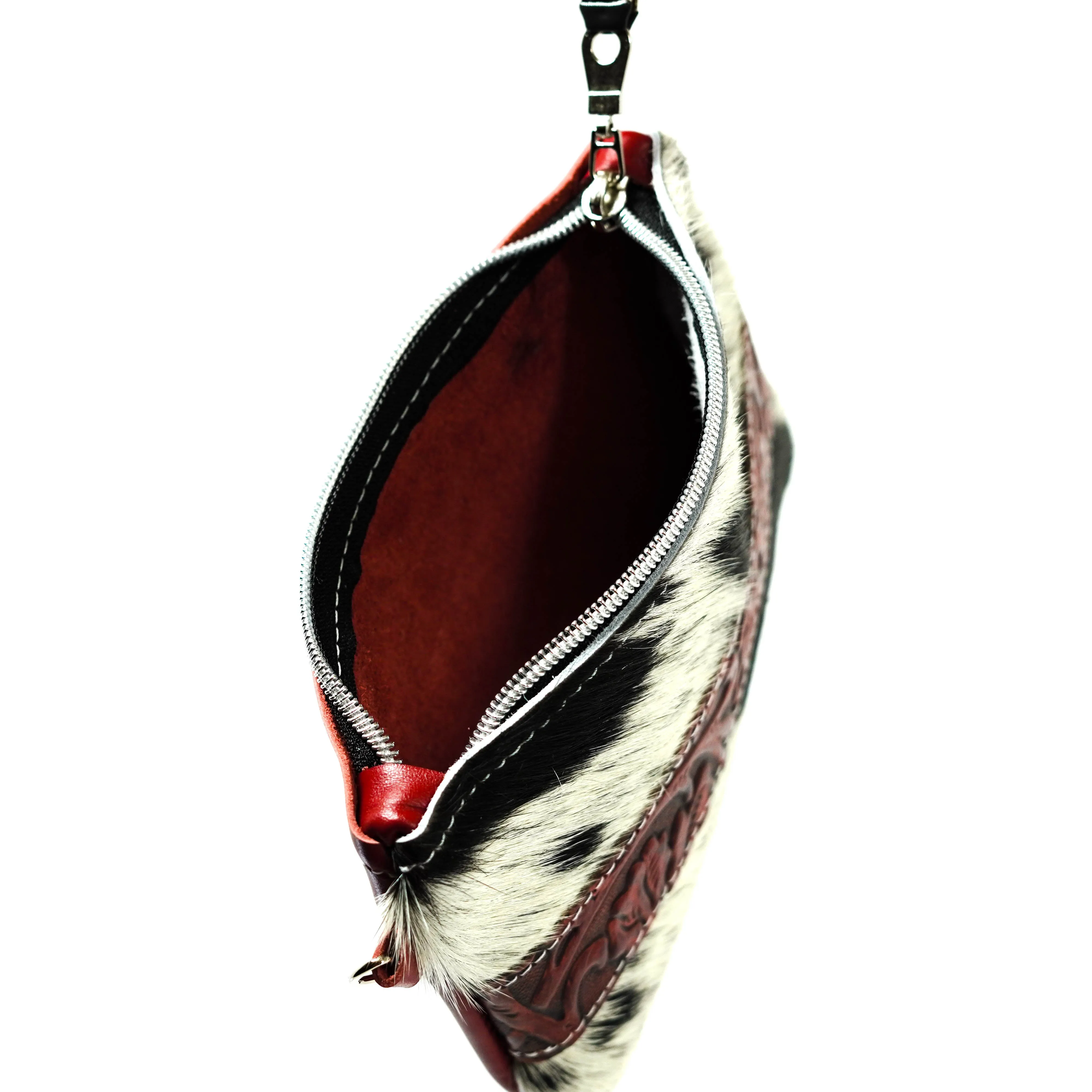 Purse Organizer - Black & White w/ Burgundy Tool