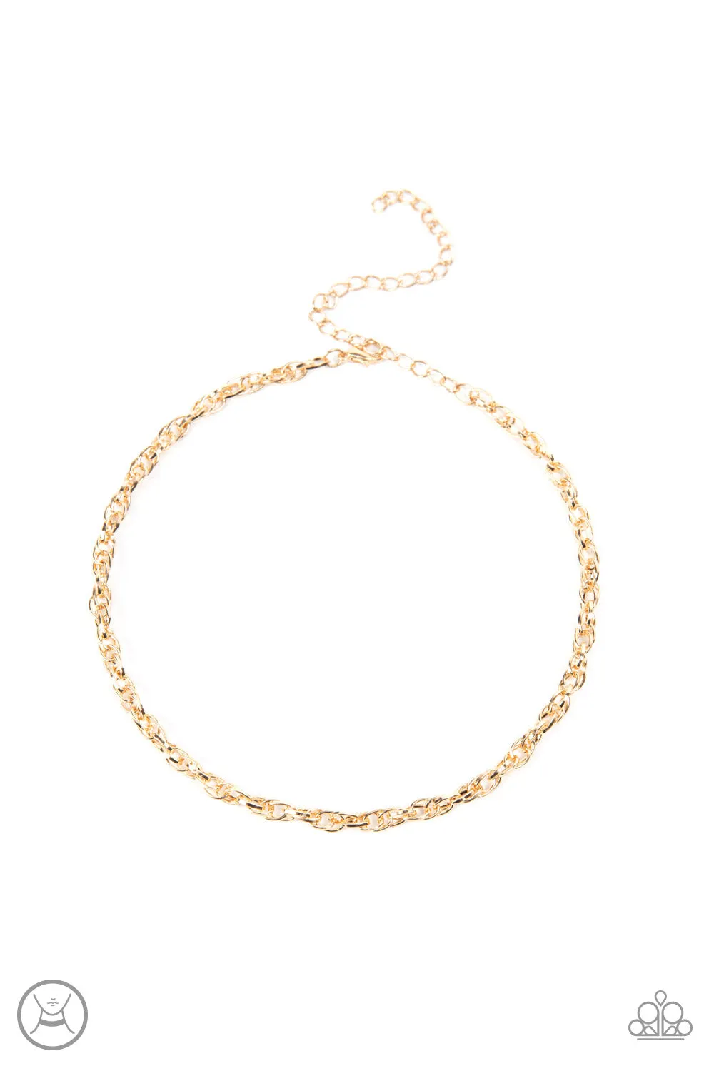 "Urban Underdog" Gold Metal Chain Dainty Classic Choker Necklace Set