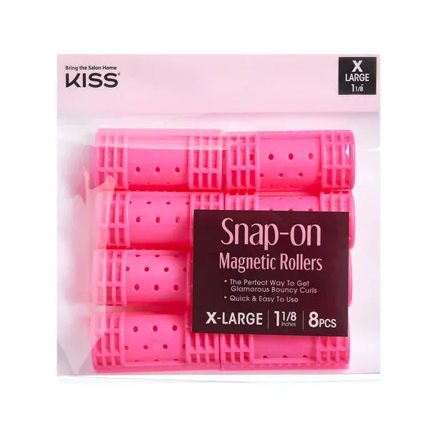Red by Kiss Snap On Magnetic Rollers