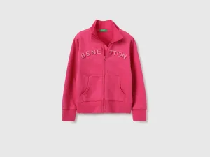 Regular Fit High Neck Embossed Sweatshirts