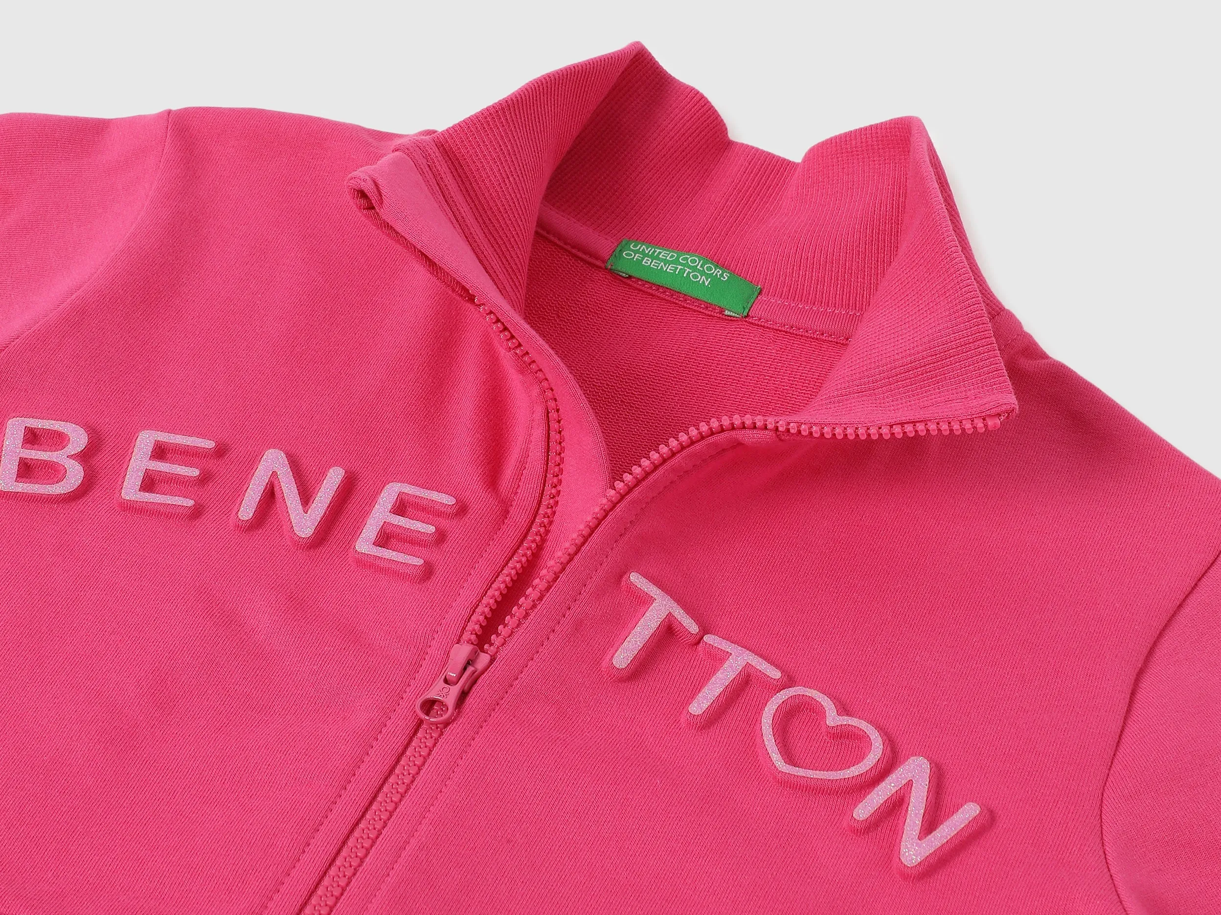 Regular Fit High Neck Embossed Sweatshirts