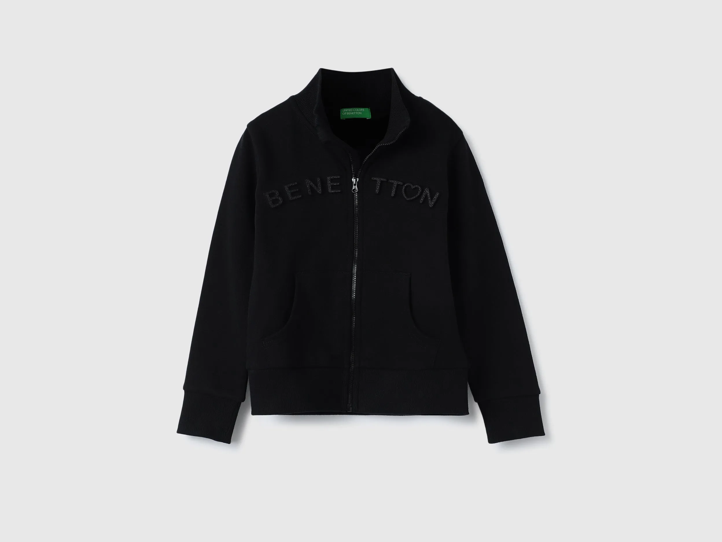 Regular Fit High Neck Embossed Sweatshirts