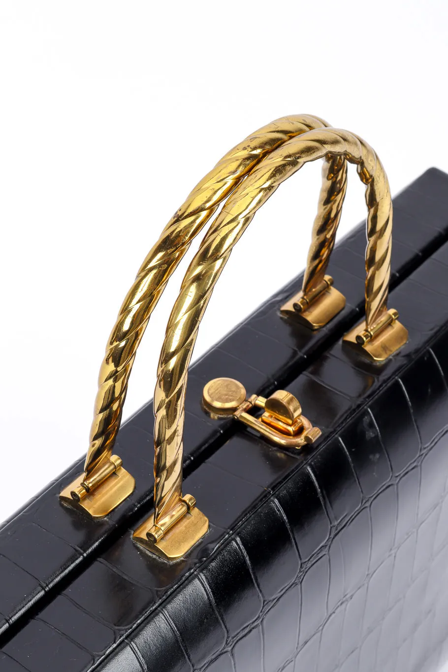 Reptile Embossed Box Bag