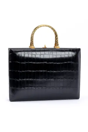 Reptile Embossed Box Bag