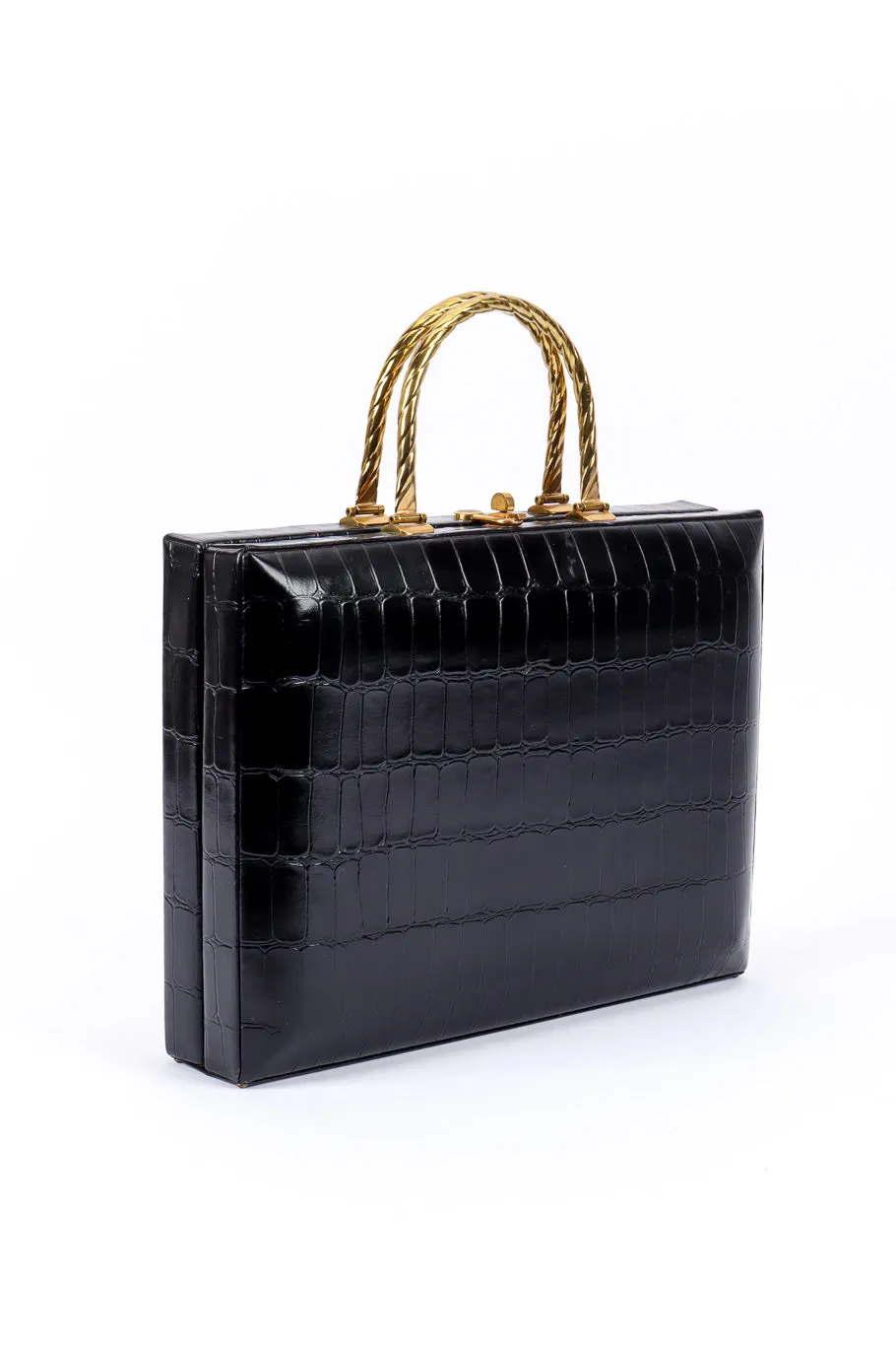 Reptile Embossed Box Bag