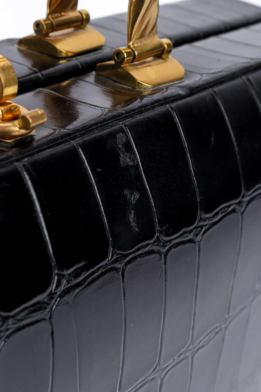 Reptile Embossed Box Bag