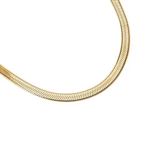 Rowan 18K Gold PVD Herringbone Chain Necklace