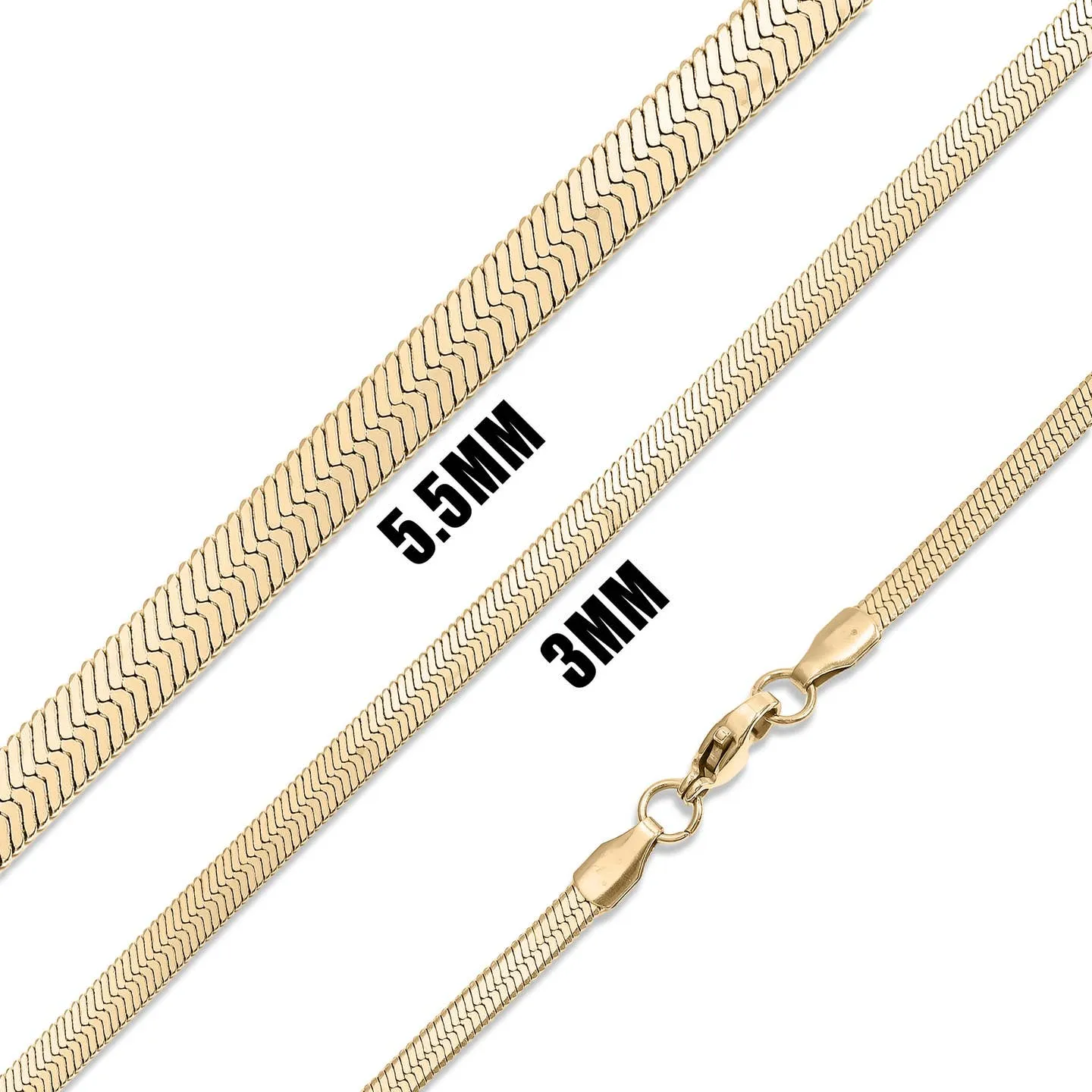 Rowan 18K Gold PVD Herringbone Chain Necklace