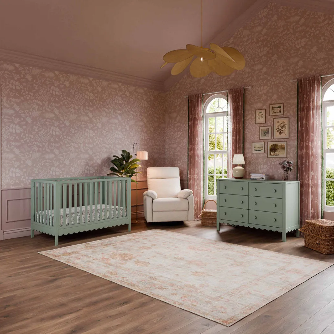 Sammy Scallop 4-in-1 Convertible Crib daVinci Color: Light Sage