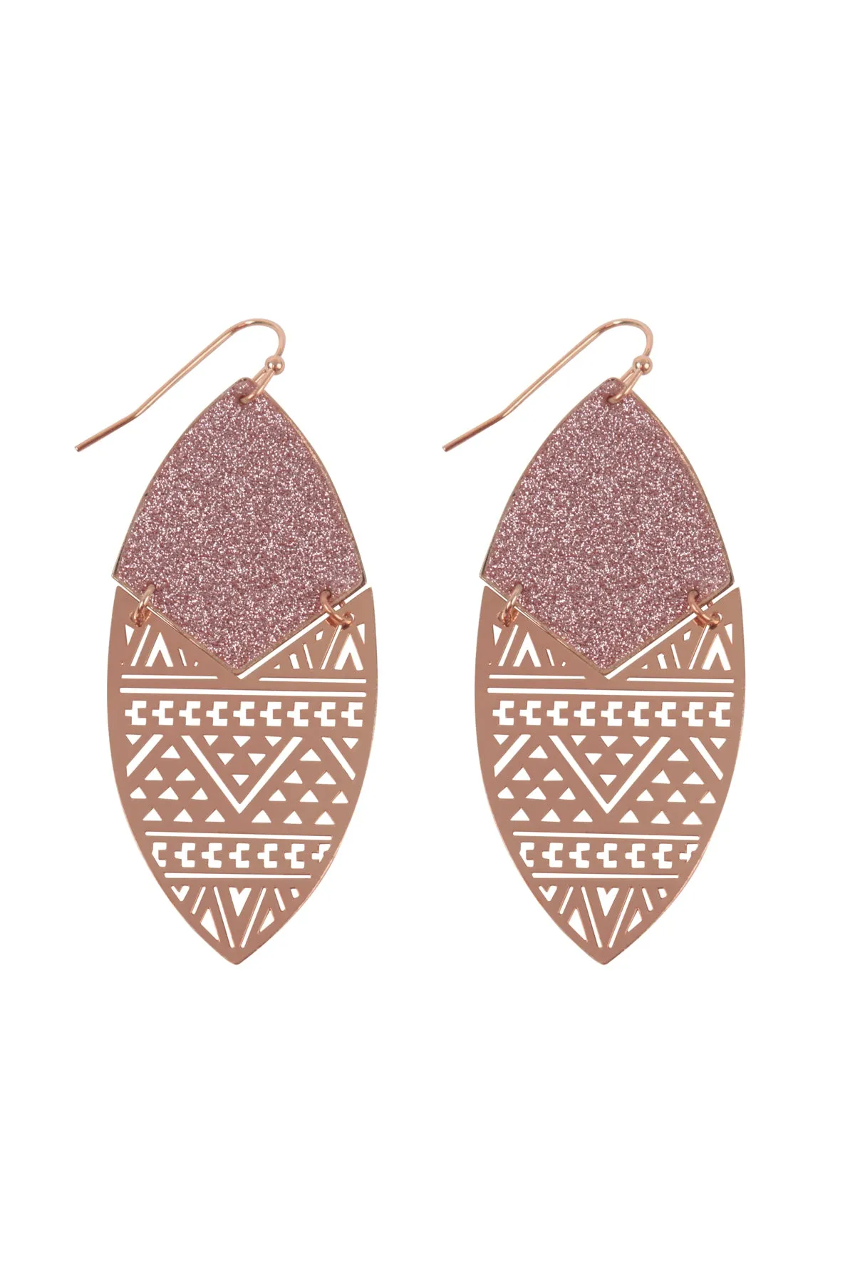 SAND STICKER MARQUISE TRIBAL FILIGREE EARRINGS