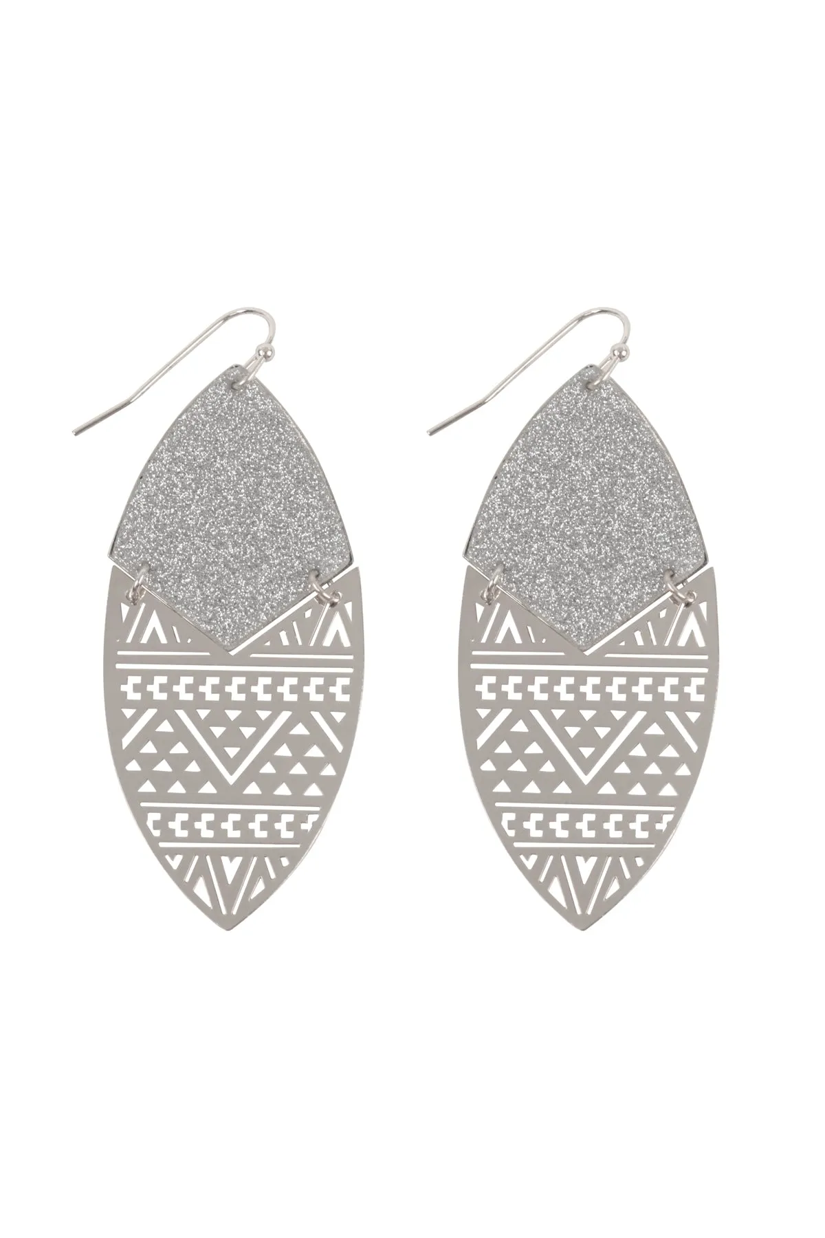SAND STICKER MARQUISE TRIBAL FILIGREE EARRINGS