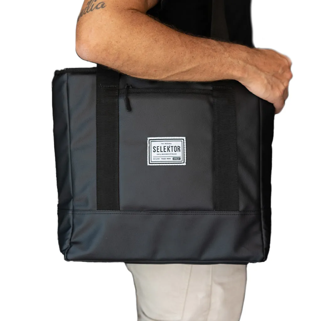 Selektor Classic Bag 30 LP 12", Black and Black (Vegan Leather)
