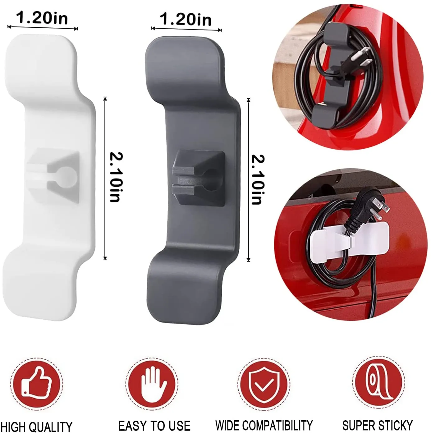 Self-Adhesive Smart Cord Wrapper  Organizer (3pcs)