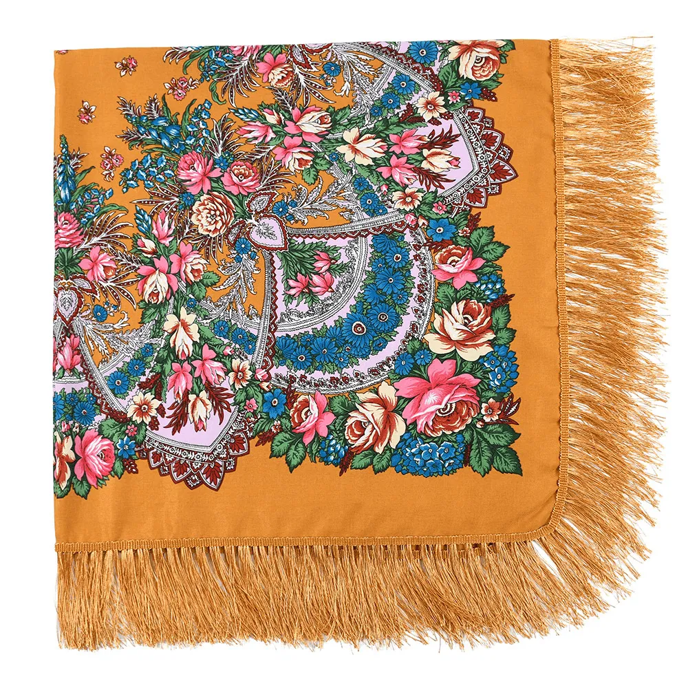 Shade and Sunscreen Printed Fringed Shawl