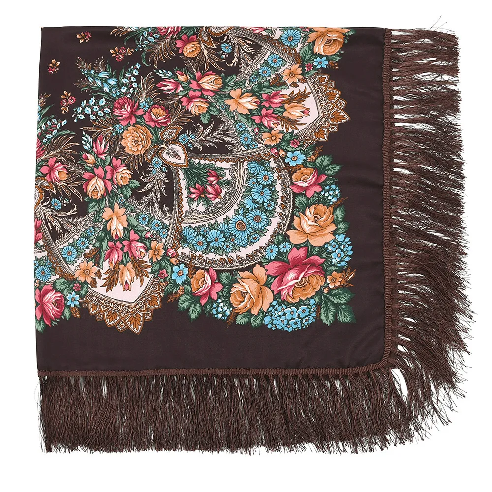 Shade and Sunscreen Printed Fringed Shawl