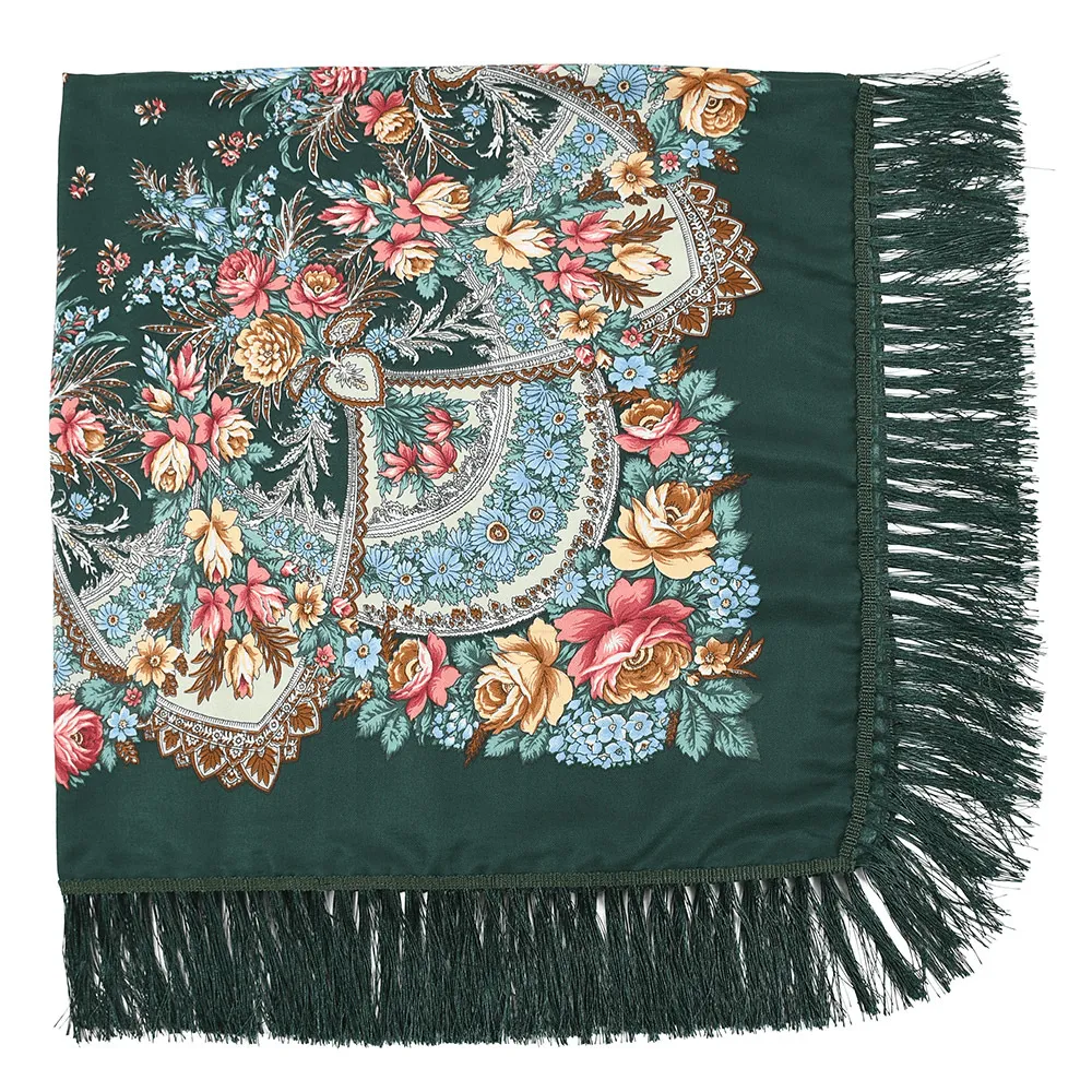 Shade and Sunscreen Printed Fringed Shawl
