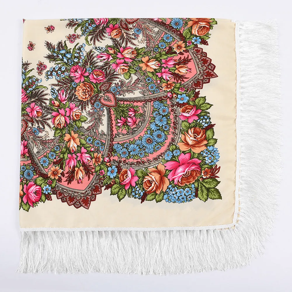 Shade and Sunscreen Printed Fringed Shawl