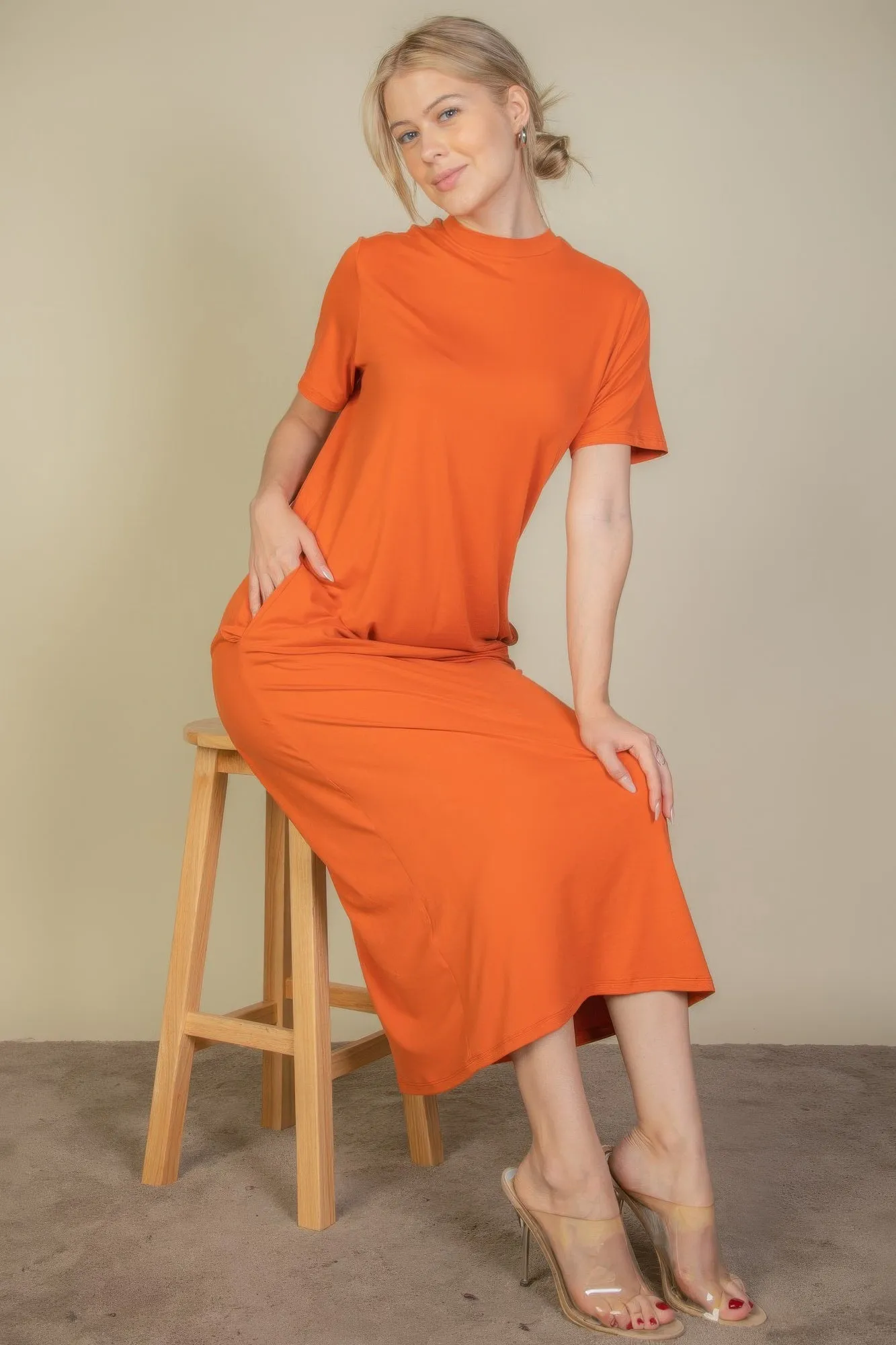 Side Pocket Tee Dress