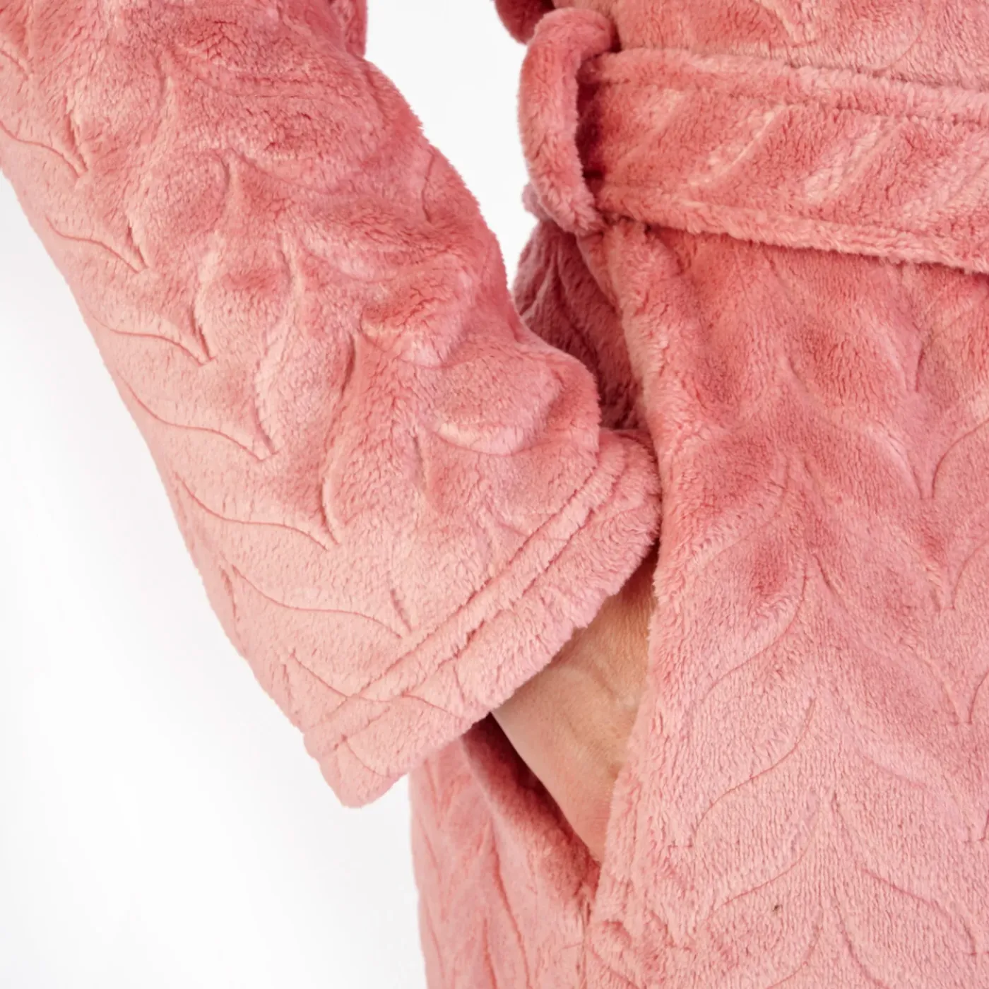 Slenderella Embossed Dressing Gown | Pink