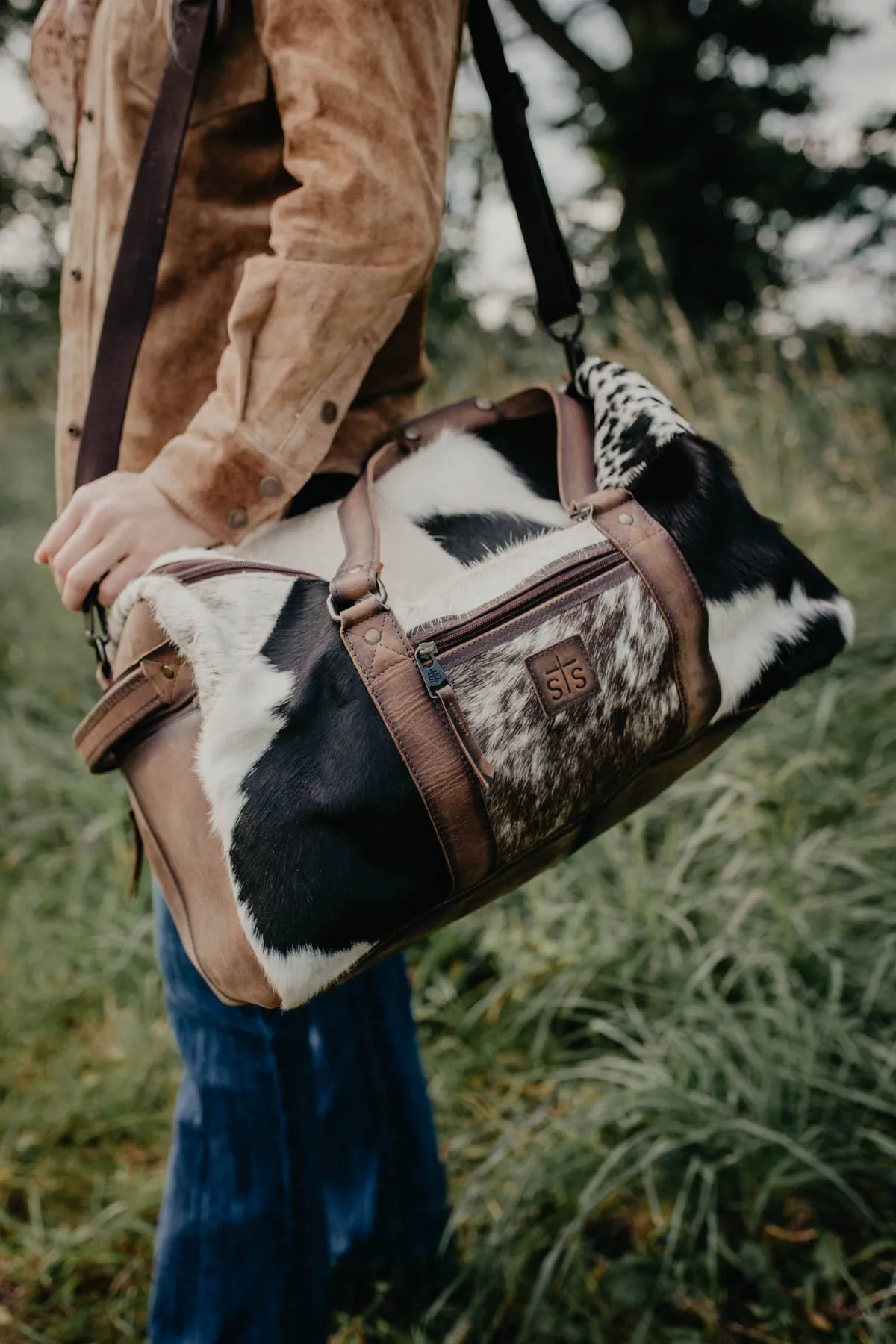 Small Cowhide Duffle by STS Ranchwear
