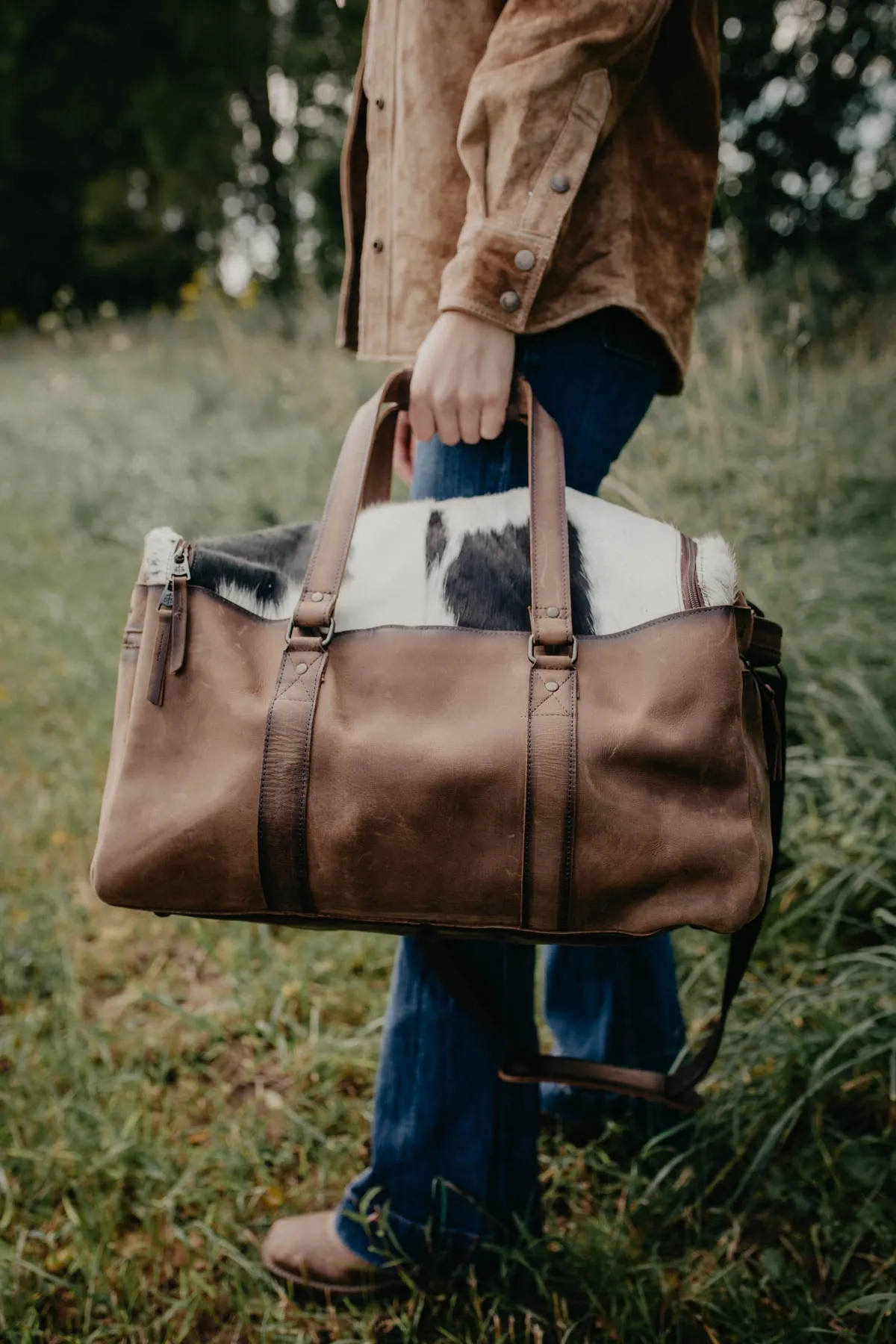 Small Cowhide Duffle by STS Ranchwear