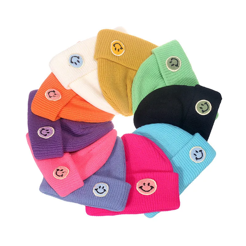 Smiley Face Street Style Woolen Beanies