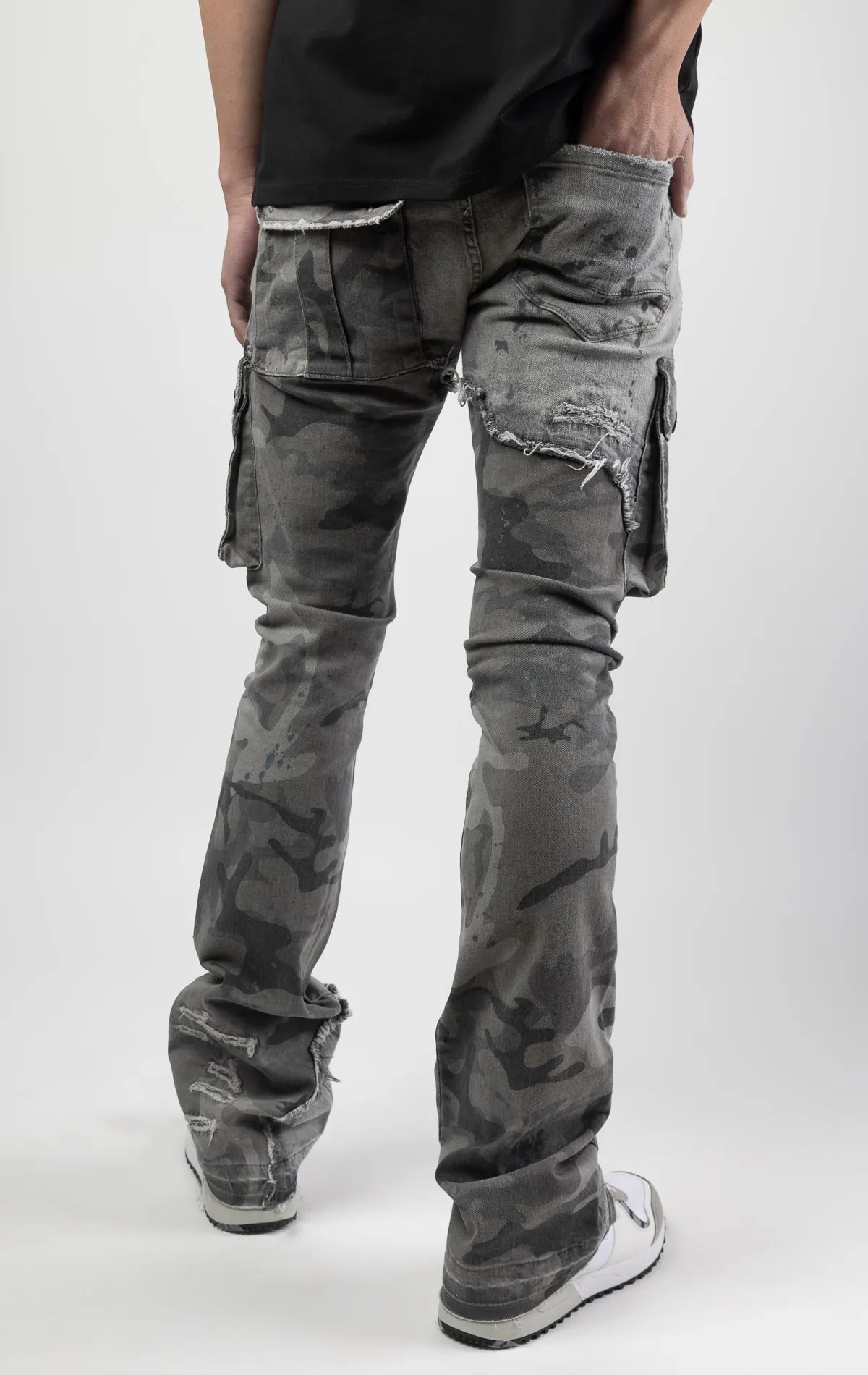 Smokey Camo Stacked Jeans