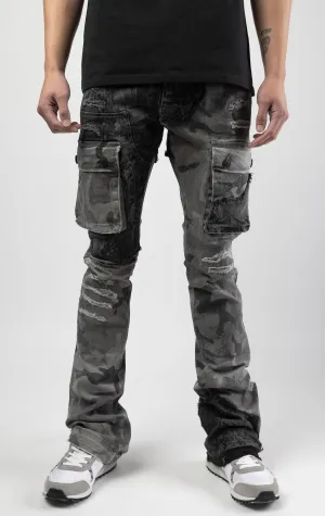 Smokey Camo Stacked Jeans