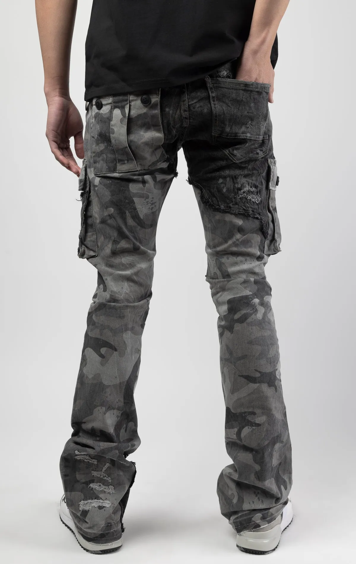 Smokey Camo Stacked Jeans