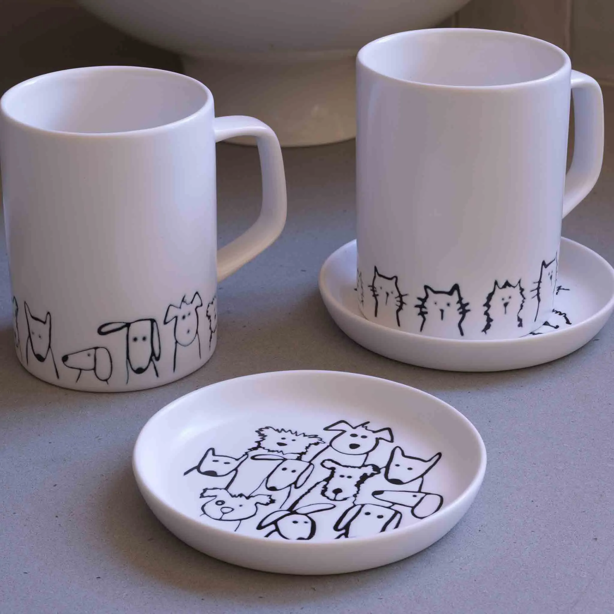 Speckle and Spot by Ore’ Originals - Cuppa Color Coaster & Mini Pet Bowl | Random Cats