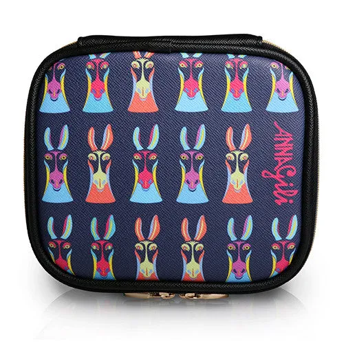 Square Cosmetic Pouch Nathalie Lete - Cat Black