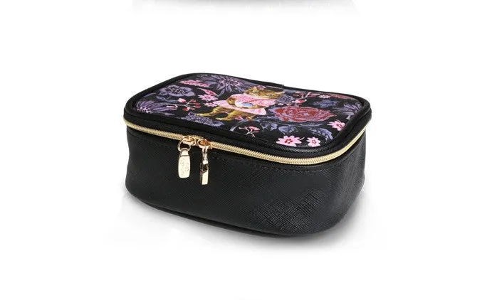 Square Cosmetic Pouch Nathalie Lete - Cat Black